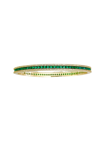 Green Emerald Eternity Bangle