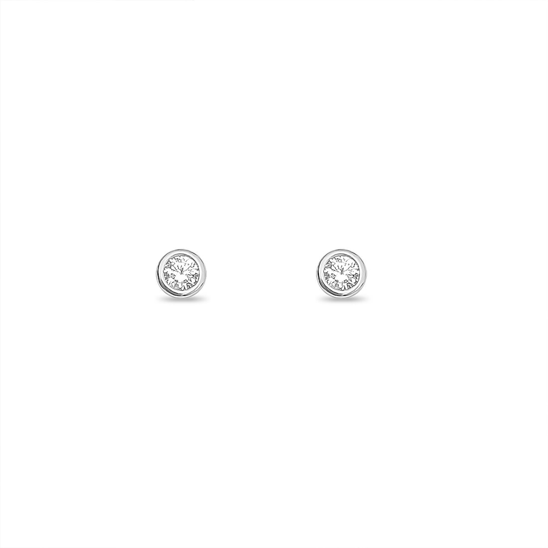 Lia Bezel Stud Earrings