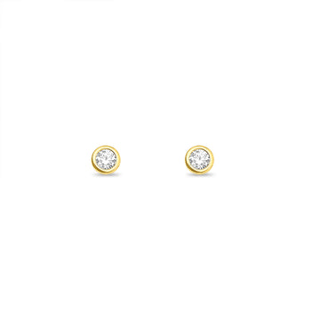 Lia Bezel Stud Earrings